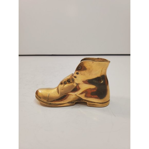 Heel Boot design sculpture / vase / / statue || heavy solid brass boot / solid - Picture 2 of 10